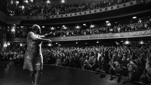 New York, NY - February 2, 2014 - Sharon Jones performs at the Beacon Theater following cancer treatment. CREDIT: Jacob Blickenstaff